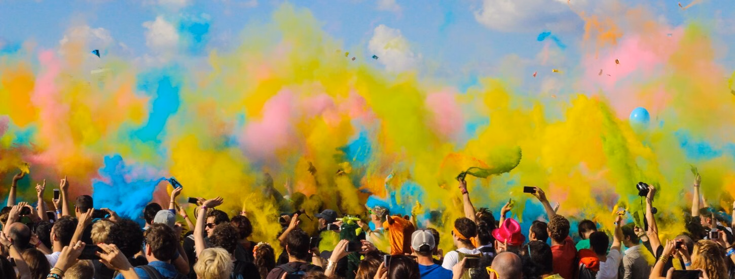 Colourful festival view