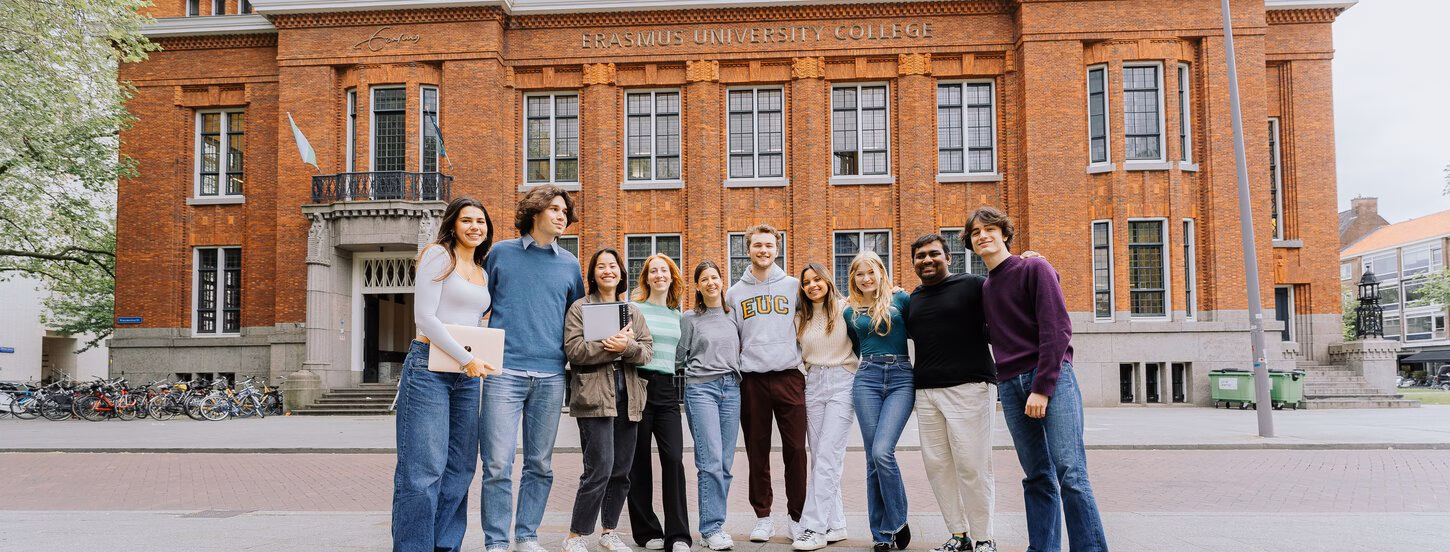 EUC students in front of university college