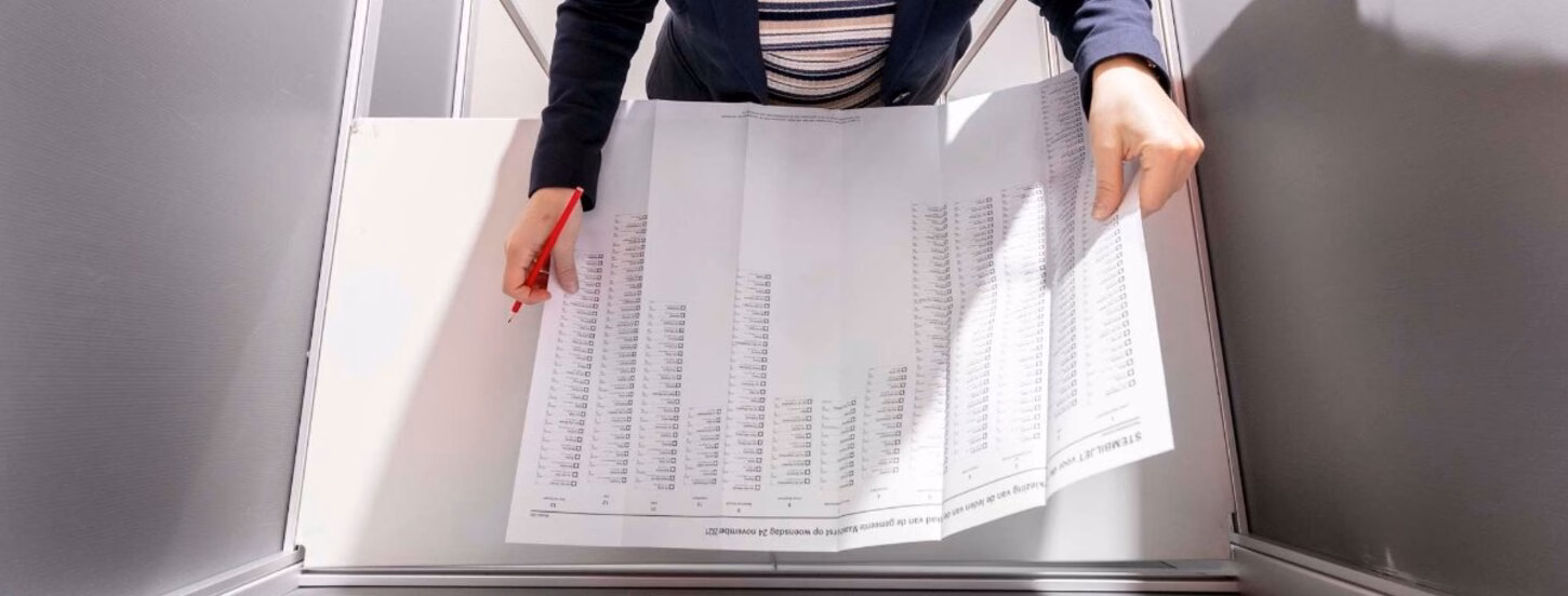 person at polling station