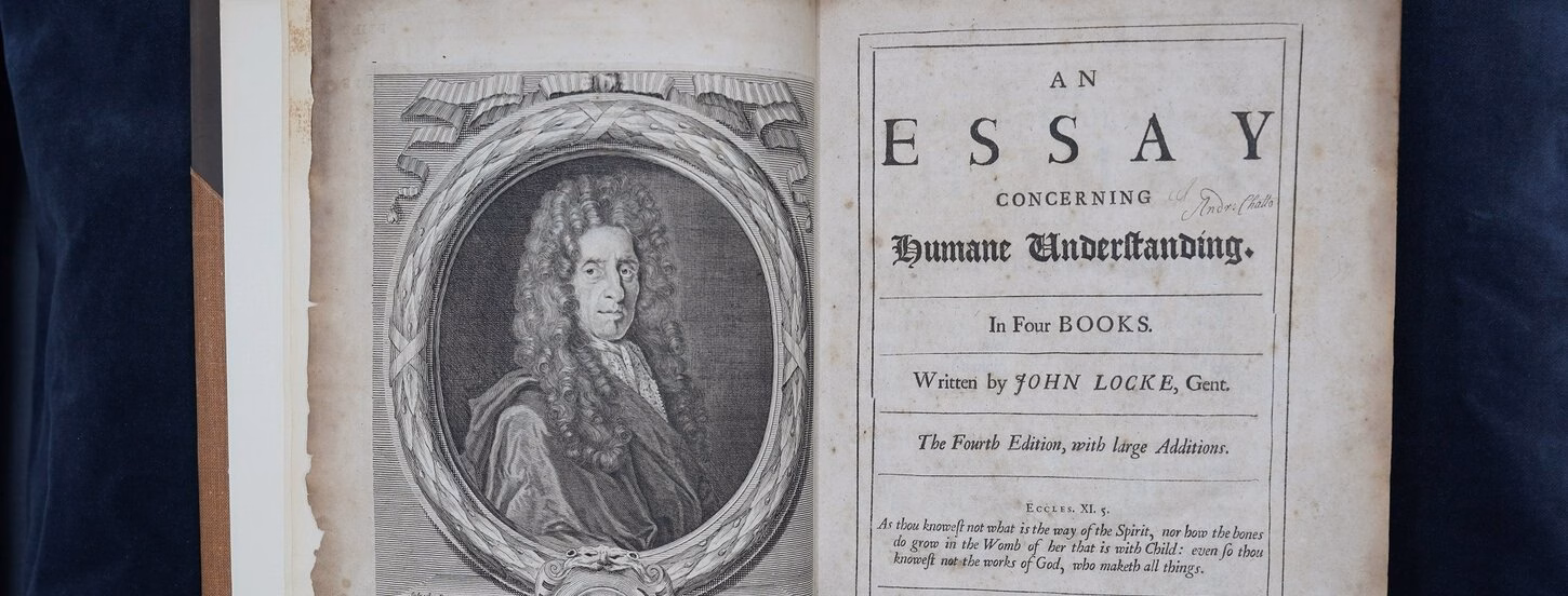 Titelpagina van John Locke's boek An essay on human understanding
