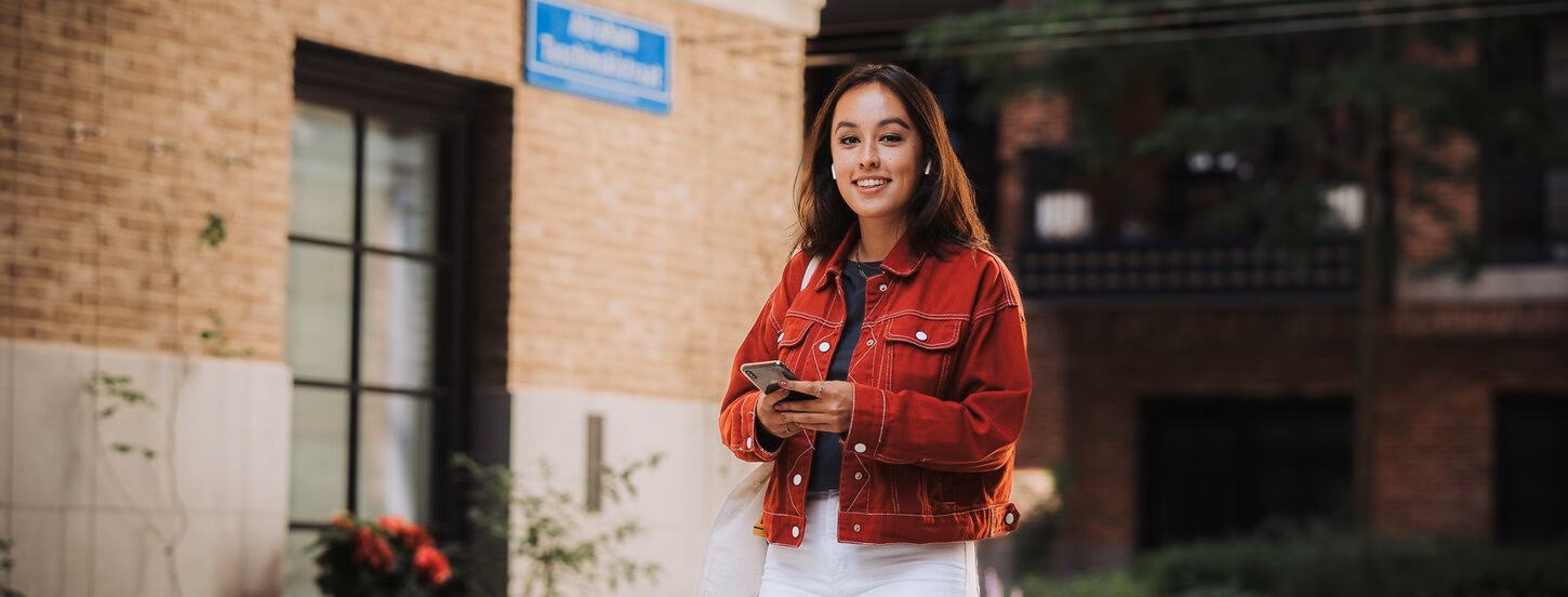 Texting student walking 