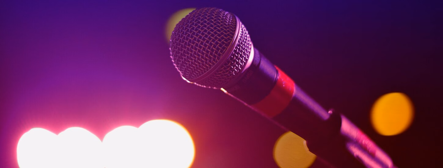 Microphone with background lights