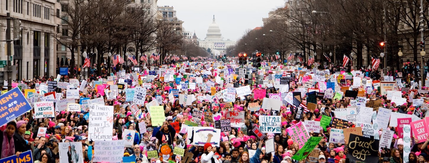Demonstratie in de Verenigde Staten tegen geweld tegen vrouwen.