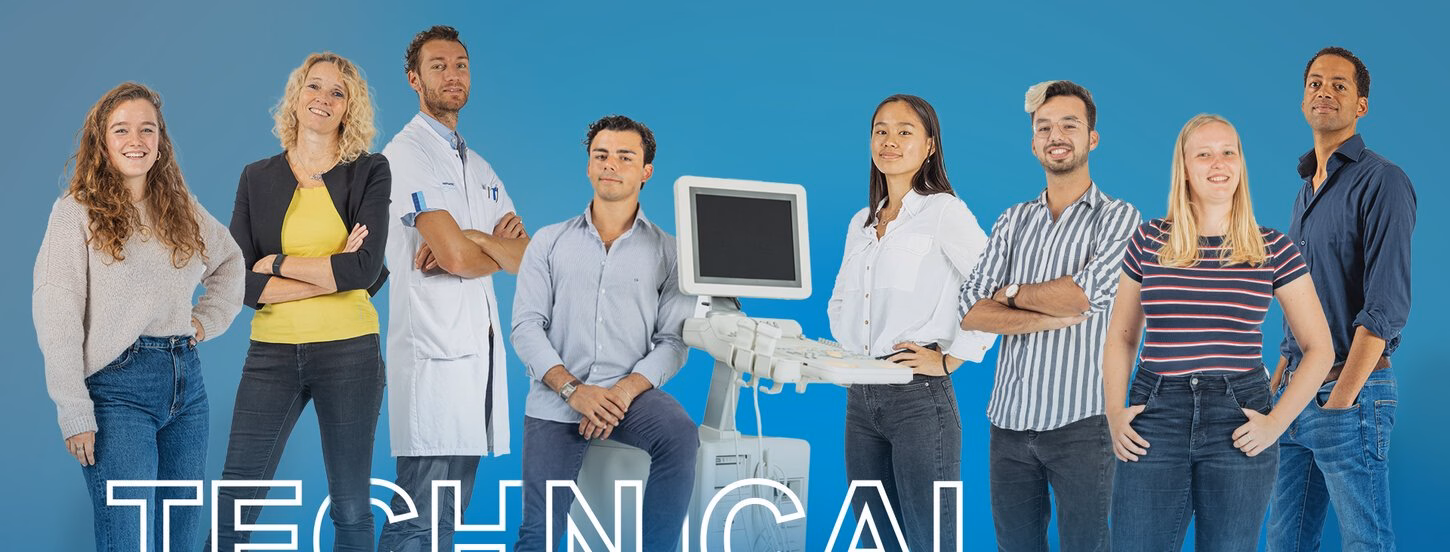 studenten en klinisch technologen