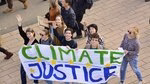 Participating in a climate protest