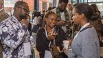 Several event attendees chatting