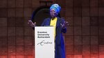 Mpho Tutu stands behind the podium speaking at the Opening Academic Year.