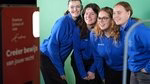 Students at the photo booth during the Bachelor Open Day.