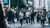 people walking on the pedestrian lane