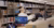 Cleo Anderson wearing the Apple Vision Pro in the University Library at Woudestein campus.