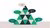 A pyramid with different speech bubbles saying different numbers and one saying a mathematic equation. 