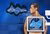 Medical graphic of male torso scan, monitor displays highlighted lungs