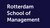 The dark blue logo of RSM with white letters Rotterdam School of Management