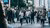 people walking on the pedestrian lane
