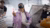 Cleo Anderson wearing the Apple Vision Pro at the market in Rotterdam.