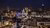 De skyline van Rotterdam 's nachts