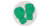 A pair of green boxing gloves.
