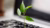 A small plant growing from a laptop keyboard