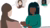 Illustration of a nurse consulting a patient, thought bubbles show a woman’s face and masked nurse icon