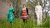 Drie vrouwen in hoog gras