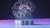 Futuristic glowing network brain graphic above metallic podium on purple gradient