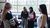 Students talking during Connected Learning Symposium