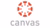 Canvas logo with red circle of dots and grey text