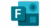 Microsoft Forms icon, teal form graphic with circle and square and white F overlay