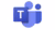 Microsoft Teams logo: white “T” on purple square with abstract purple shapes