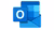 Microsoft Outlook logo, blue envelope graphic with stylized “O”