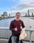 Patrick and the skyline of Rotterdam